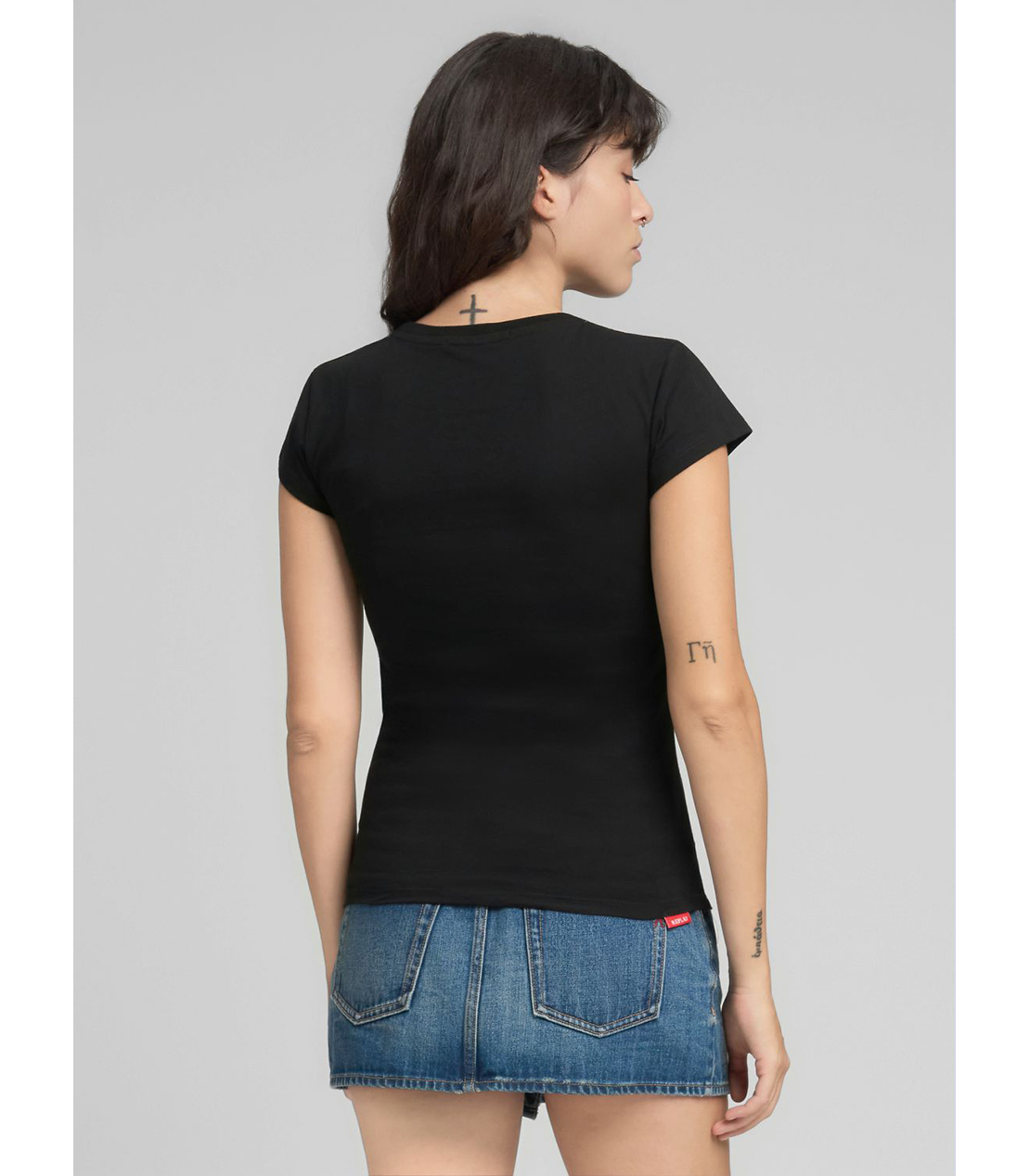 スリムフィット・クルーネックTシャツ 詳細画像 ブラック 3